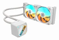 Sistema De Enfriamiento Liquido Gigabyte Gaming 240 Ice 2x12cm, 2200 Rpm, Blanco